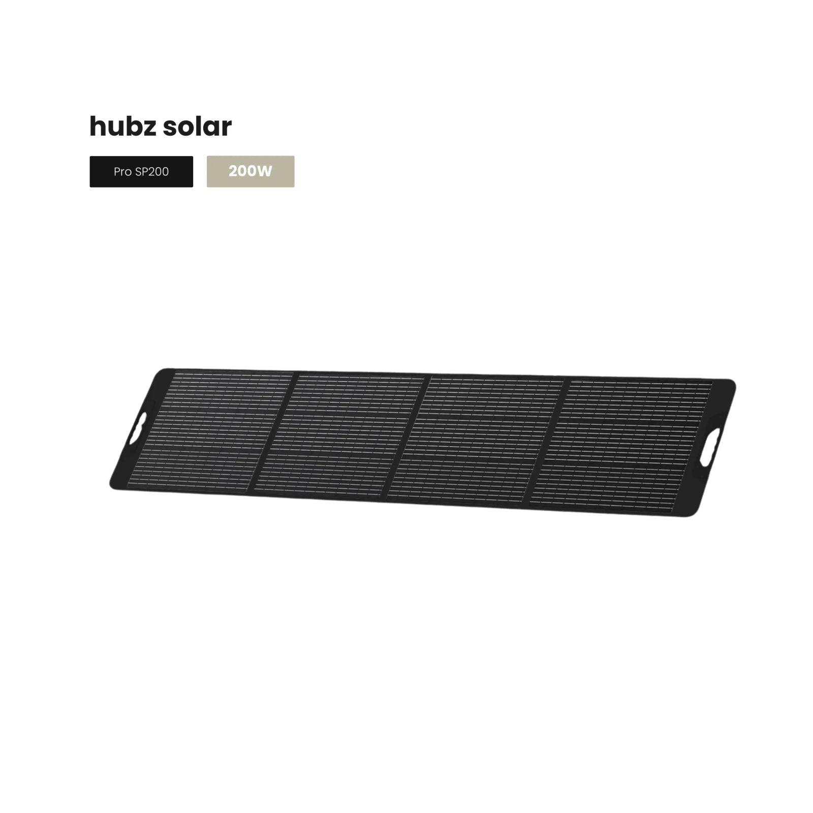 200w portable solar panel by hubz power for hubz portable power stations.