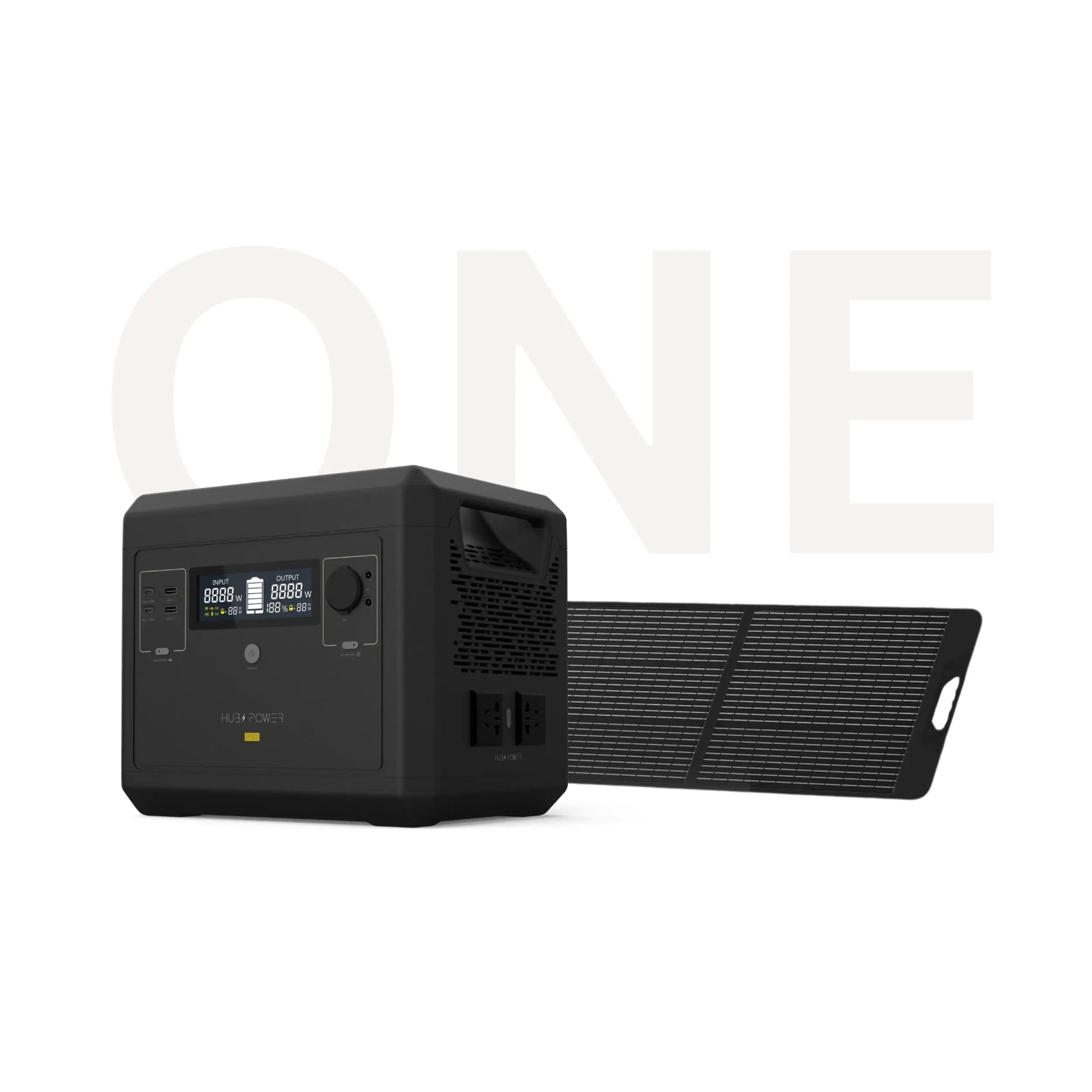 hubz One - Solar solution - portable power station & solar panels
