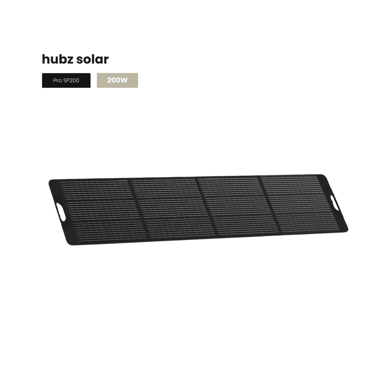 200w portable solar panel by hubz power for hubz portable power stations.