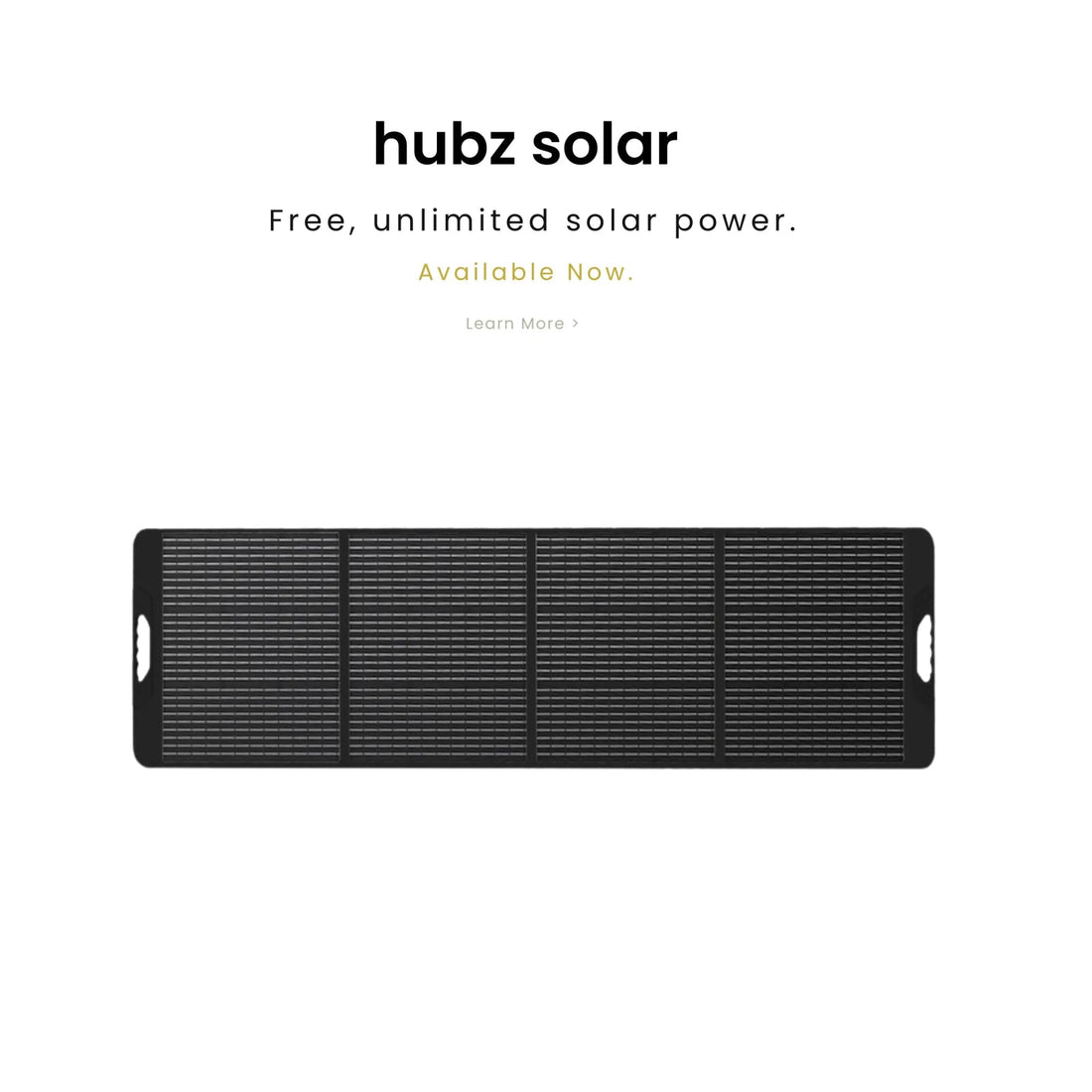 200w portable solar panel by hubz power for hubz portable power stations.